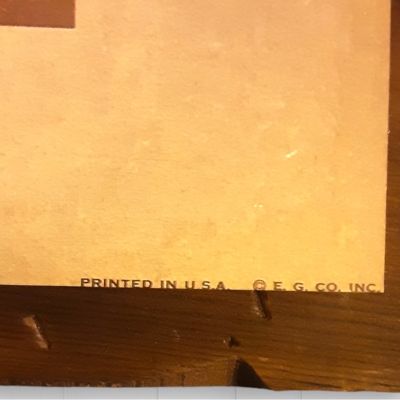 Bless Our Home Jesus Vintage Wall Decor Paper On Wood Slab Rustic Mid Century - Picture 4 of 6